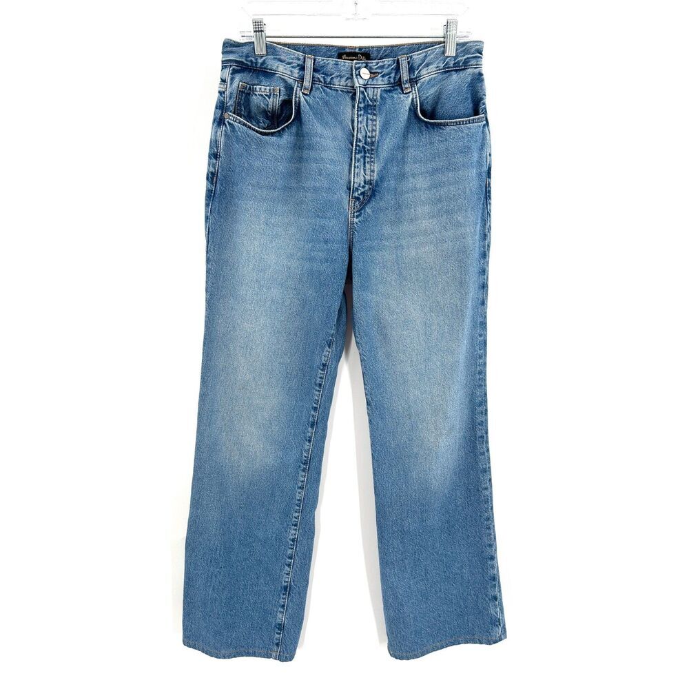 Massimo Dutti Light Blue Straight Leg Jeans